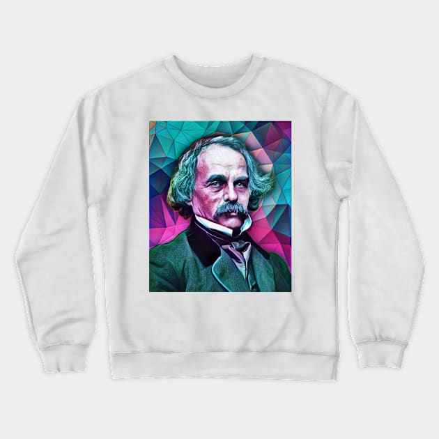 Nathaniel Hawthorne Portrait | Nathaniel Hawthorne Artwork 7 Crewneck Sweatshirt by JustLit